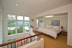 Entire third floor private master suite with its own balcony! River view, wall to wall carpet, lots of natural light, recessed, accent lighting, oversized closets, and adjoining spacious master bath.