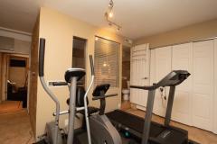 Cancel your gym membership and start enjoying your work outs from the comfort of home. In here you will find a treadmill, stationary bike and an elliptical.
