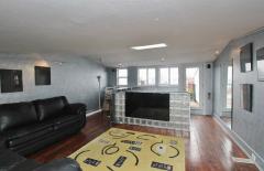 From this angle you can see the chic bar area and walkout to the deck.