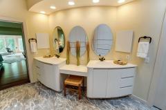 Master Bath.... double sinks, Kinsella floating cabinetry.
