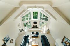 Architectural ceiling. Sunken fireplace area!