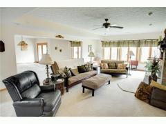 Sitting area in the open concept lower level