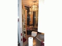 Luxury master bath with jetted, whirlpool tub; corner shower w/ whirlpool foot bath plus double door closet