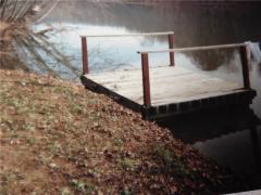 They enjoyed this boat dock on the Eagle Creek river which adjoins their property.