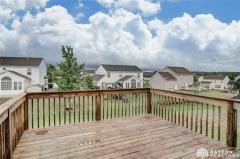 Wood deck offers nice views.