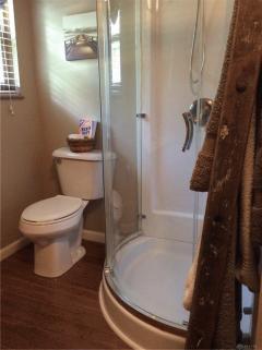 Downstairs bathroom off of main living area