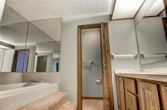 Master bath with Jack and Jill sinks, whirlpool tub and separate shower.