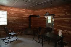With a wood stove for cool fall & winter nights