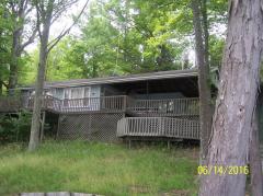 View from dock of the lake side of the cottage