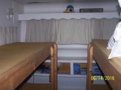 Bedroom has double built in bunk beds