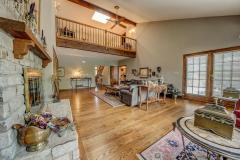 The Great Room with view of the loft area.