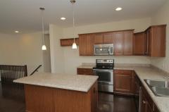 Kitchen with stainless steel appliances