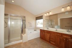 Large Soaking Tub to wash away your worries plus double shower and double vanity in the Master Bath.
