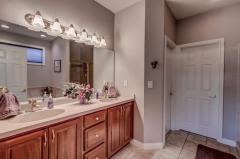 Master bath offers double vanity, Tile flooring, Shower for two. Whirlpool tub. Walk in closet.