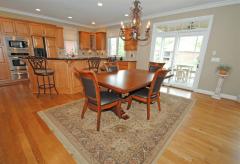 Dining room offers walk-out to private deck