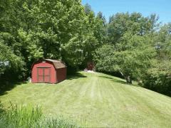 beautiful grounds and storage shed