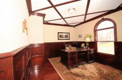 French Doors, Judge's Paneling, Hardwood floors makes this the perfect Study!