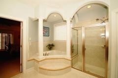 Arched openings and decorative columns.