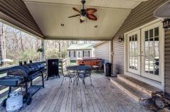Huge 30x18 deck with large covered porch area great for entertaining.