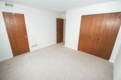 Spacious second bedroom has double door closets