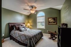 Second bedroom has vaulted ceilings