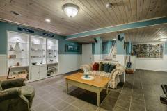 Finished lower level has built-ins