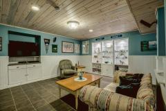 Speakers are wired throughout the home