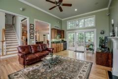 Expansive great room with soaring ceilings