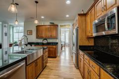 Kitchen boasts hickory cabinets by Mouser