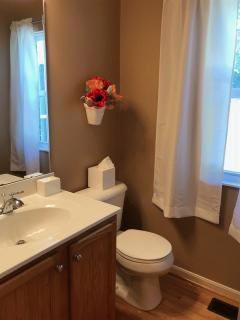 Located off the kitchen
