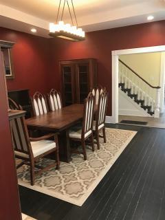VIEW OF THE DINNING ROOM FROM THE LIVING ROOM