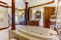 Whirlpool Tub and New Shower Surround of Pearl Mosic Tile