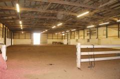 Year round training is possible here with this arena. There is also a HUGE maintenance tool area and outdoor covered parking for equipment.