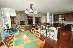 Wood floor and walk out to deck