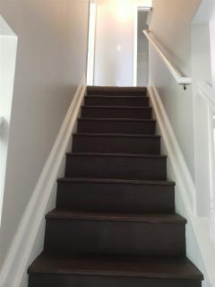 Stairway has new wood stairs