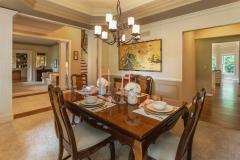 Dining room is placed directly off the entrance and right off the gourmet kitchen as well.