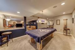 Relax on game day in the finished lower level family room!